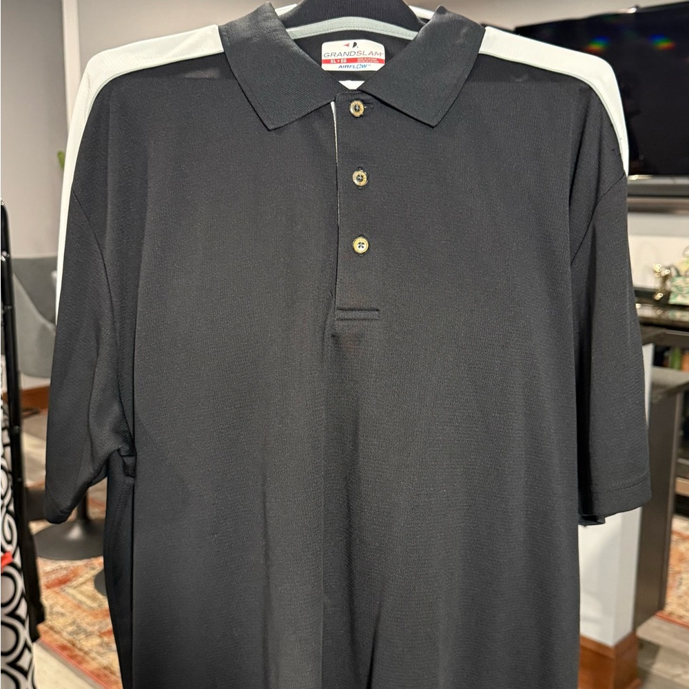 Grand Slam Black Polo Classic Fit Shirt